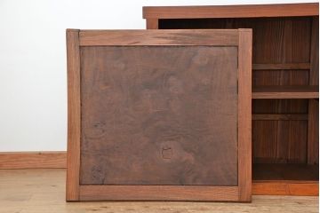 【N様ご成約分・加工費込】六尺　前欅!木目の素晴らしい一間サイドボード(下駄箱、ローボード、水屋箪笥、食器棚、収納棚、テレビ台)