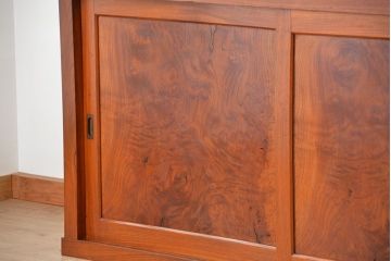 【N様ご成約分・加工費込】六尺　前欅!木目の素晴らしい一間サイドボード(下駄箱、ローボード、水屋箪笥、食器棚、収納棚、テレビ台)