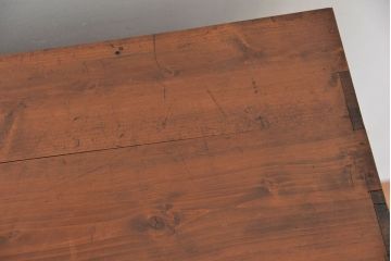 アンティーク家具　アンティーク　古い木味のカサ入れ付き下駄箱(収納棚)