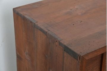 アンティーク家具　アンティーク　古い木味のカサ入れ付き下駄箱(収納棚)