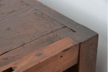 アンティーク家具　古民具・骨董　前面欅!使いやすく素敵なデザインの帳場箪笥