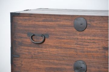アンティーク家具　☆アンティーク　シックで味のある重ね桐箪笥(チェスト、桐たんす)