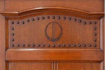 アンティーク家具　アンティーク　希少!素敵なデザイン!日本製特別注文造りの組立式特大ワードローブ(洋服タンス)