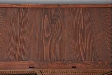 アンティーク家具　古民具・骨董　極上!美品!特別注文造り　前板玉杢・重厚な近江の六尺水屋箪笥(食器棚)