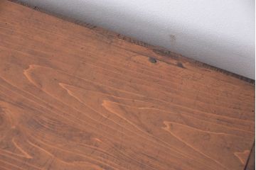アンティーク家具　アンティーク　古い木の結霜ガラス収納棚(下駄箱)