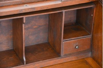 アンティーク家具　アンティーク　日本製　かわいらしい小振りなロールトップライティングビューロー