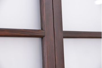古民具・骨董　素敵なデザインのすりガラス引き戸2枚セット(ガラス戸)