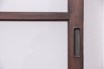古民具・骨董　素敵なデザインのすりガラス引き戸2枚セット(ガラス戸)