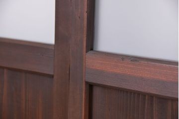 古民具・骨董　素敵なデザインのすりガラス引き戸2枚セット(ガラス戸)