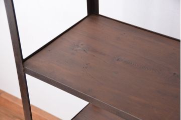使い方いろいろ!シンプルなラフジュ工房オリジナルアイアンラック【中】(2)(飾り棚、陳列棚)