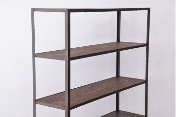 使い方いろいろ!シンプルなラフジュ工房オリジナルアイアンラック【中】?(飾り棚、陳列棚)