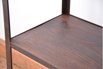 使い方いろいろ!シンプルなラフジュ工房オリジナルアイアンラック【中】?(飾り棚、陳列棚)