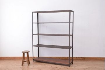使い方いろいろ!シンプルなラフジュ工房オリジナルアイアンラック【中】?(飾り棚、陳列棚)