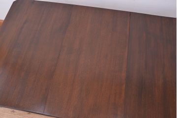 アンティーク家具　イギリスアンティーク　可愛いデザイン!オーク材キャスター付エクステンションテーブル