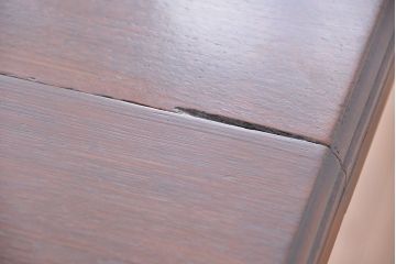 アンティーク家具　イギリスアンティーク　可愛いデザイン!オーク材キャスター付エクステンションテーブル