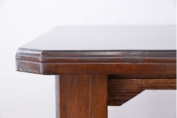 アンティーク家具　イギリスアンティーク　可愛いデザイン!オーク材キャスター付エクステンションテーブル