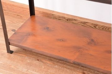 使い方いろいろ!シンプルなラフジュ工房オリジナルアイアンラック【大】(1)(飾り棚、陳列棚)