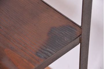 使い方いろいろ!シンプルなラフジュ工房オリジナルアイアンラック【小】?(飾り棚、陳列棚)