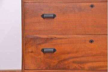 アンティーク家具　アンティーク　楠の木の鉄脚のローチェスト?(ローボード)