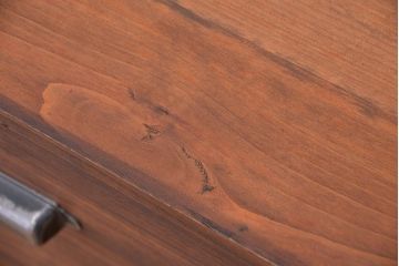 アンティーク家具　古い木の鉄脚アンティークローボード(ローチェスト)?