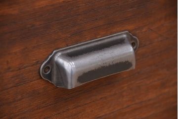 アンティーク家具　古い木の鉄脚アンティークローボード(ローチェスト)?