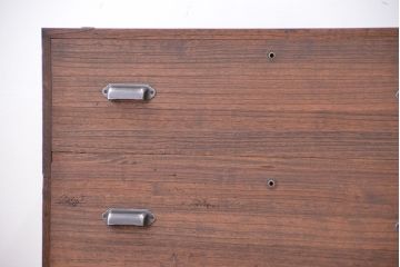 アンティーク家具　古い木の鉄脚アンティークローボード(ローチェスト)?