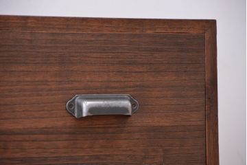 アンティーク家具　古い木の鉄脚アンティークローボード(ローチェスト)?