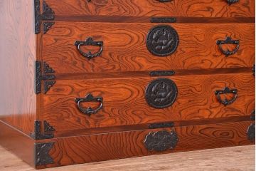 中古　伝統工芸　二段重ね岩谷堂箪笥(定価90万円前後)