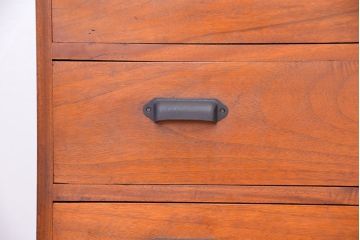 アンティーク家具　アンティーク　古い楠の木の鉄脚ローボード(ローチェスト)?(収納棚)