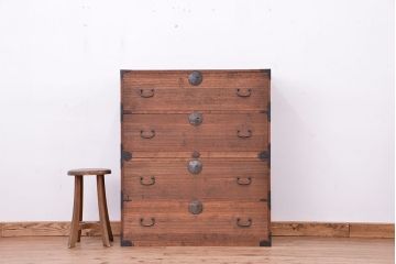 アンティーク家具　☆古民具・骨董　シンプルな重ね時代箪笥