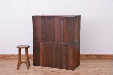 アンティーク家具　☆古民具・骨董　シンプルな重ね時代箪笥