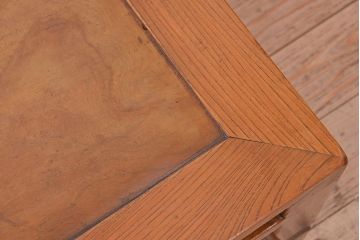 アンティーク家具　古い欅材の一枚板の座卓(テーブル)(2)