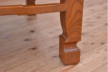 アンティーク家具　古い欅材の一枚板の座卓(テーブル)(2)