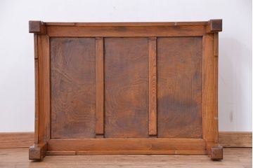 アンティーク家具　古い欅材の一枚板の座卓(テーブル)(2)