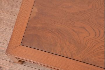 アンティーク家具　古い欅材の正方形一枚板座卓(テーブル)?