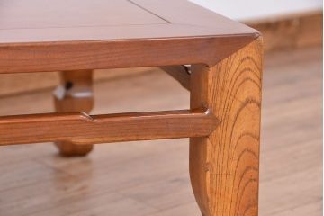 アンティーク家具　古い欅材の正方形一枚板座卓(テーブル)?