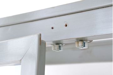 アンティーク家具　シンプルでクールな6面ガラスケビント(ブルーグレイ)(ショーケース)