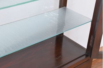 アンティーク家具　大正ロマン　シックでかわいいケビントガラスケース(ショーケース)