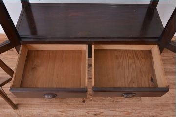 アンティーク家具　大正ロマン　シックでかわいいケビントガラスケース(ショーケース)