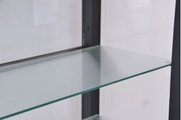 アンティーク家具　アンティーク　シックで上品なブラックカラーのケビントガラスケース(ショーケース)