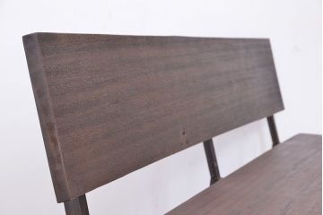 アンティーク家具　古材無垢材を使った背もたれ付シンプル長イス・ベンチ(長椅子)(大)