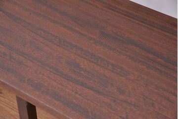 アンティーク家具　古材無垢材を使った背もたれ付シンプル長イス・ベンチ(長椅子)(大)