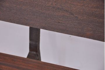 アンティーク家具　古材無垢材を使った背もたれ付シンプル長イス・ベンチ(長椅子)(大)