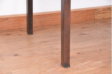 アンティーク家具　古材無垢材を使った背もたれ付シンプル長イス・ベンチ(長椅子)(大)