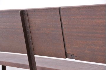 アンティーク家具　古材無垢材を使った背もたれ付シンプル長イス・ベンチ(長椅子)(大)