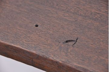 アンティーク家具　古材無垢材を使った背もたれ付シンプル長イス・ベンチ(長椅子)(大)