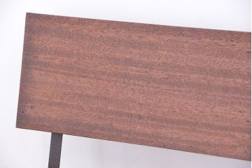 アンティーク家具　★古材無垢材を使った背もたれ付シンプル長イス・ベンチ(長椅子)(中)