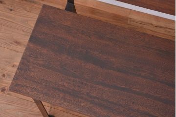 アンティーク家具　★古材無垢材を使った背もたれ付シンプル長イス・ベンチ(長椅子)(中)