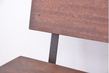 アンティーク家具　★古材無垢材を使った背もたれ付シンプル長イス・ベンチ(長椅子)(中)