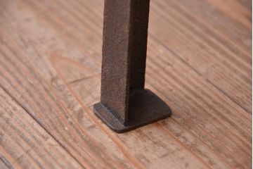 アンティーク家具　★古材無垢材を使った背もたれ付シンプル長イス・ベンチ(長椅子)(中)
